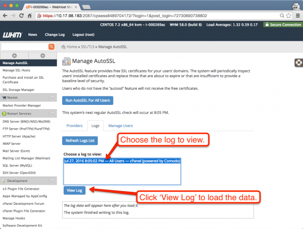 Troubleshooting AutoSSL